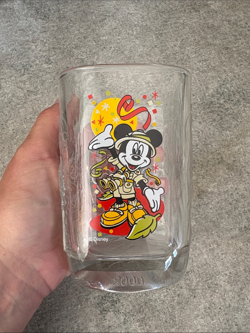Disney Mickey Mouse Explorer Glass - Yellow, Red & Green Accents